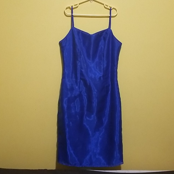 Blue Midi Dress w/ Filipino Shawl - Picture 3 of 4